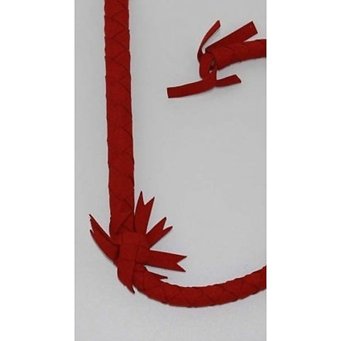 Red Soft Leather Metal O Ring by Hell's Couture