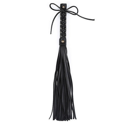 Unholy Whip With Bow Handle Leather Flogger