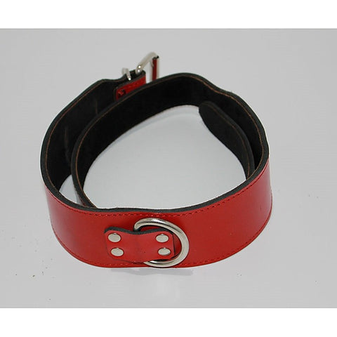 Passion-Igniting Adjustable Red Leather Collar
