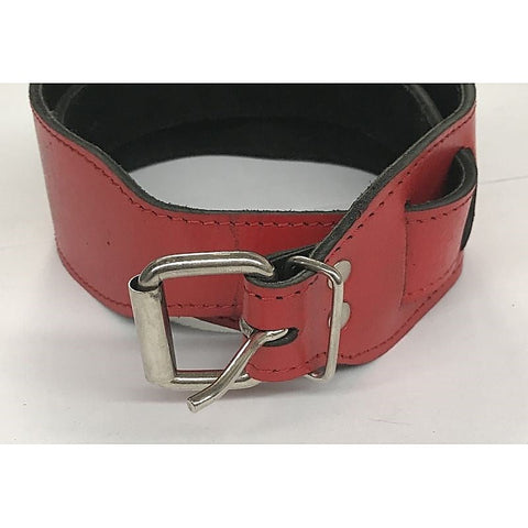Passion-Igniting Adjustable Red Leather Collar