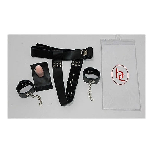 Chastity Waist Harness with Butt Plug by Hell's Couture