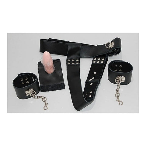 Chastity Waist Harness with Butt Plug by Hell's Couture