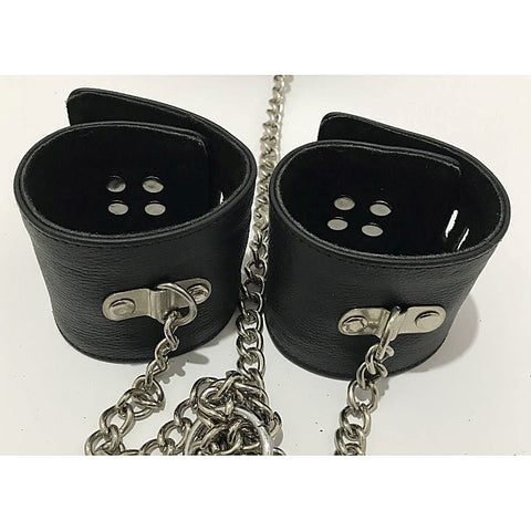Licks & Lashes Leather Restraint Set by Hell's Couture