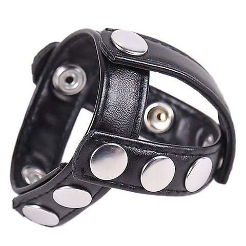 Leather Cock Ring & Ball Divider by Hell's Couture