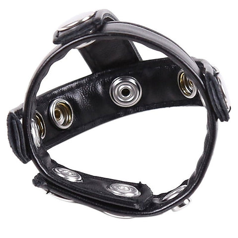 Leather Cock Ring & Ball Divider by Hell's Couture