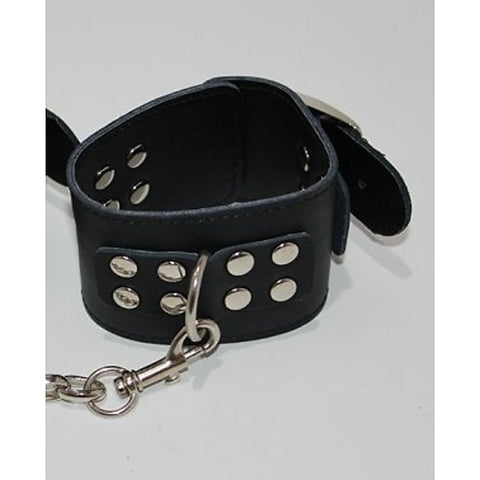 Wrist Restraints with Adjustable Buckle by Hell's Couture
