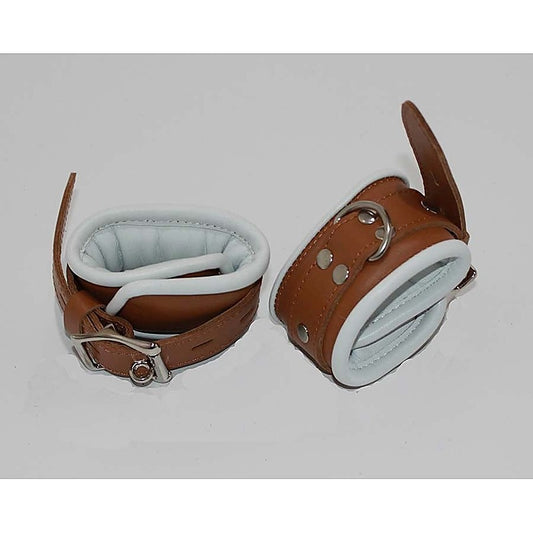 Luxurious Leather Wrist Restraints by Hell's Couture