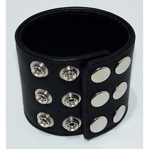 Restrained & Elegant Leather Wrist Band by Hell's Couture