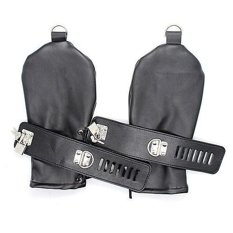 Spartacus Faux Leather BDSM Mittens by Hell's Couture