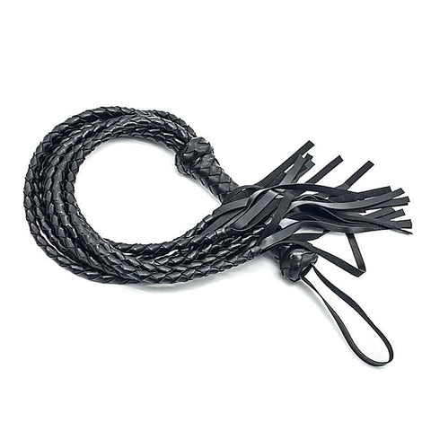 SM Four Tail Leather Flogger by Hell's Couture