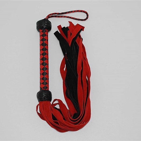 Snake Whips Black and Red Flogger by Hell's Couture