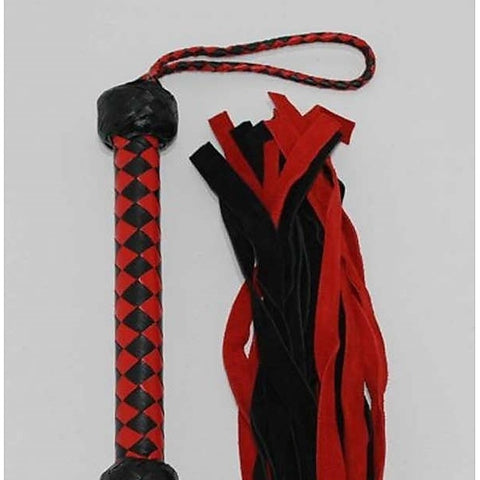 Snake Whips Black and Red Flogger by Hell's Couture