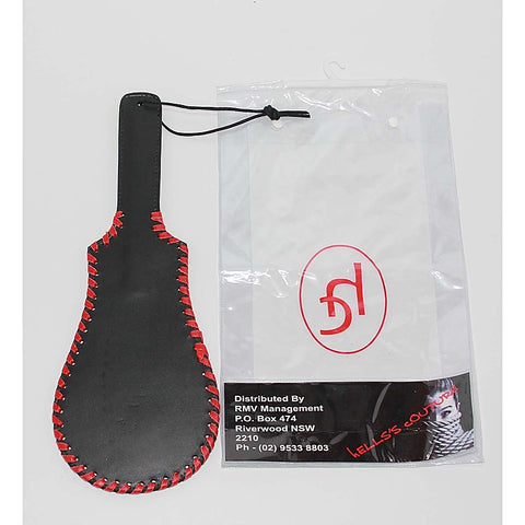 Whipped Ass Oval Leather Paddle 35cm by Hell's Couture