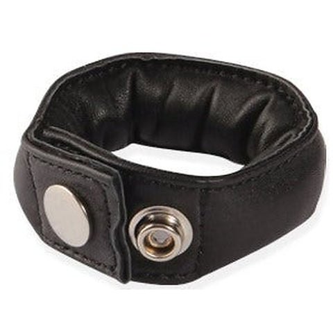 Single Weighted Leather Cock Ring by Hell's Couture