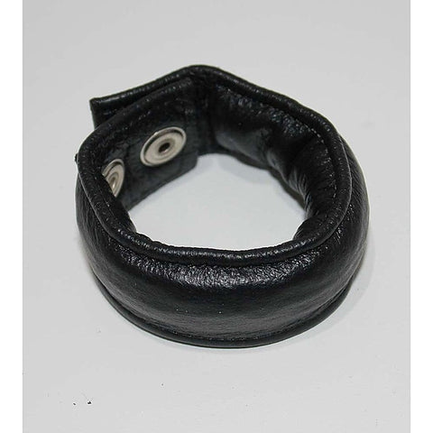 Single Weighted Leather Cock Ring by Hell's Couture