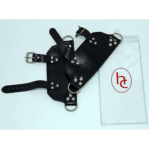 Nailed Hard Foot Leather Suspender by Hell's Couture