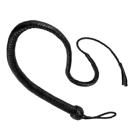 Stockmans Black Leather Whip 60cm by Hell's Couture