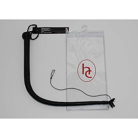 Stockmans Black Leather Whip 60cm by Hell's Couture