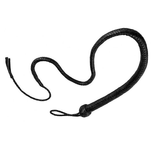 Stockmans Leather Whip 140cm by Hell's Couture