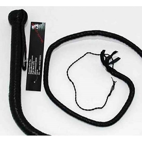 Stockmans Leather Whip 140cm by Hell's Couture