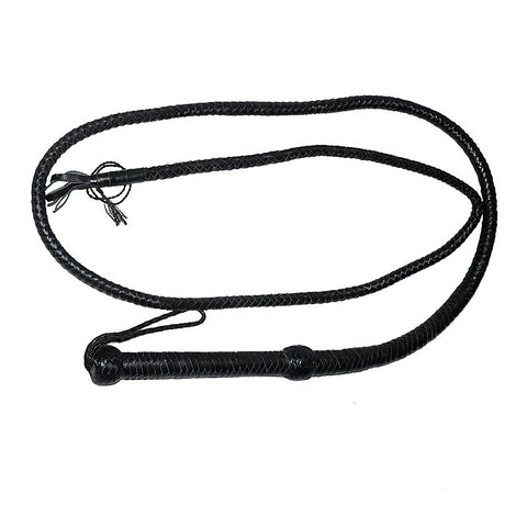 Stockmans Black Leather Whip 250cm by Hell's Couture