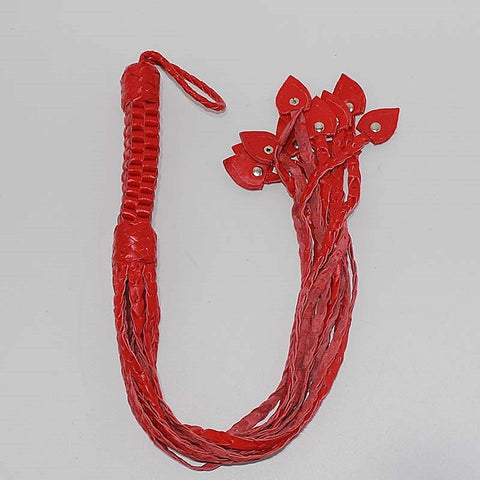 Whippa Leather Flogger with Braided Handle