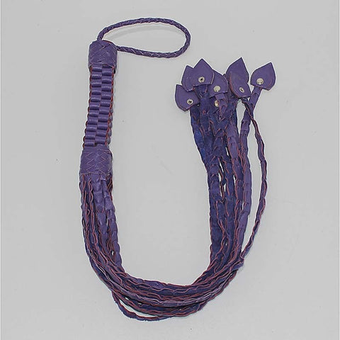 Whippa Leather Flogger with Braided Handle by Hell's Couture