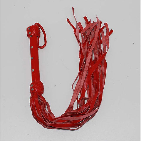Whiplash Leather Flogger with Handle by Hell's Couture