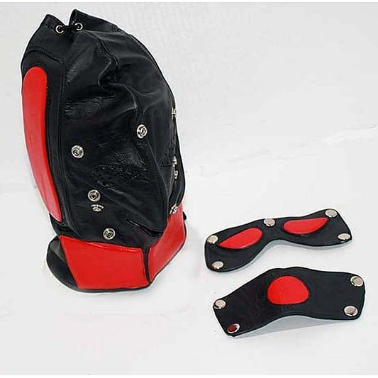 Superhero Leather BDSM Hood by Hell's Couture