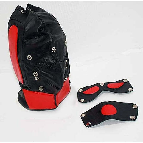 Superhero Leather BDSM Hood by Hell's Couture