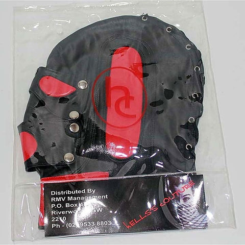 Superhero Leather BDSM Hood by Hell's Couture