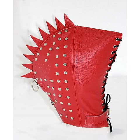 Cyclops Leather Bondage Spiked Hood by Hell's Couture