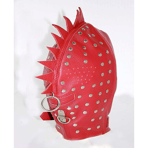 Cyclops Leather Bondage Spiked Hood by Hell's Couture