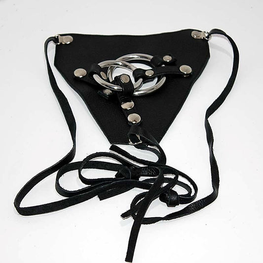Dual Cock Ring Strap On Harness by Hell's Couture