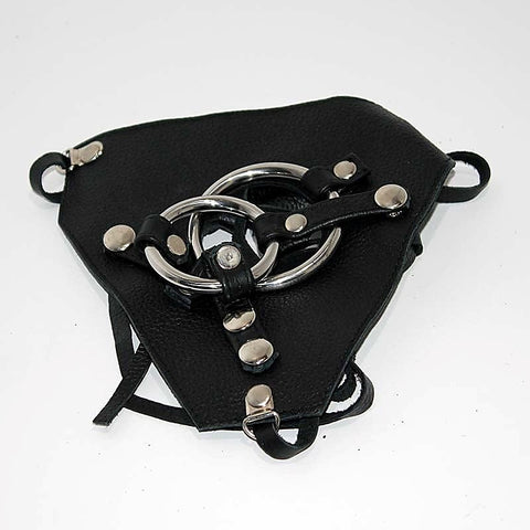 Dual Cock Ring Strap On Harness by Hell's Couture