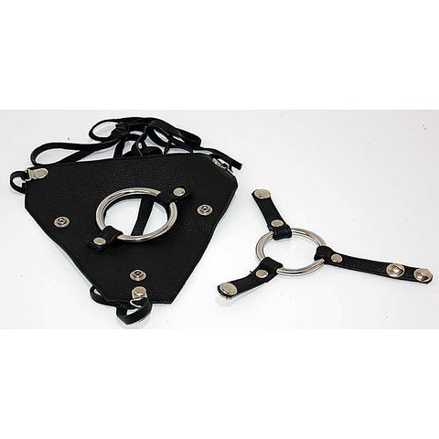 Dual Cock Ring Strap On Harness by Hell's Couture
