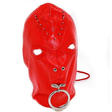 Leather Spiked Devil Hood by Hell's Couture