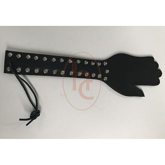 Puppy Cage Leather Hand Paddle by Hell's Couture