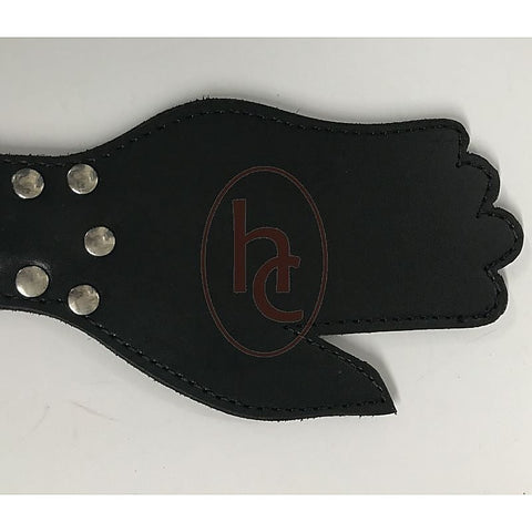 Puppy Cage Leather Hand Paddle by Hell's Couture