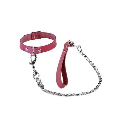 Slave Bondage Collar with Lead by Hell's Couture