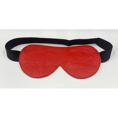 Red Leather Blindfold by Hell's Couture