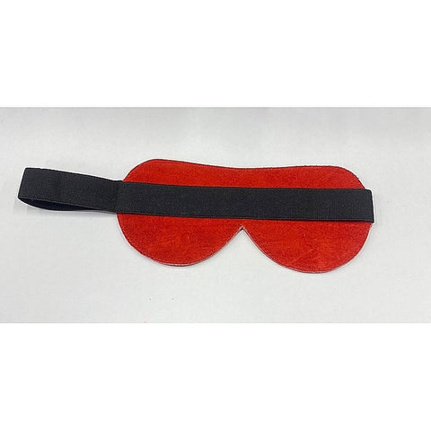 Red Leather Blindfold by Hell's Couture