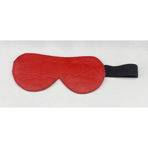 Red Leather Blindfold by Hell's Couture