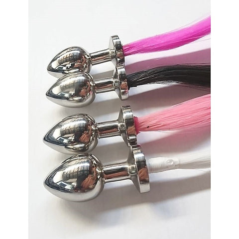 Faux Horse Tail Steel Butt Plug by Hell's Couture