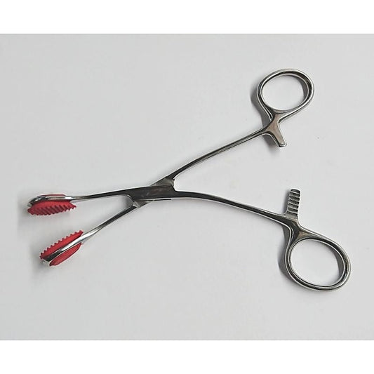 Young Tongue Forceps with Curved Handle by Hell's Couture