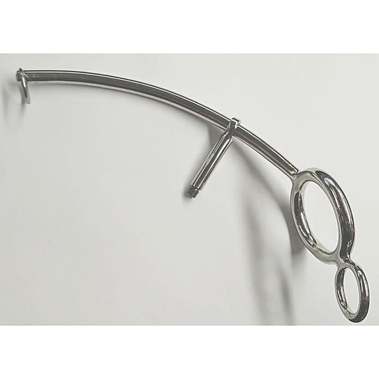 Steel Anal Hook With Cock Ring by Hell's Couture