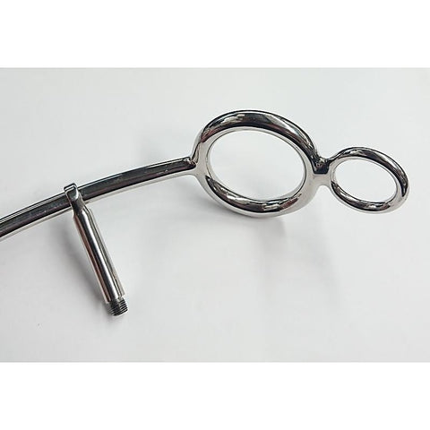 Steel Anal Hook With Cock Ring by Hell's Couture