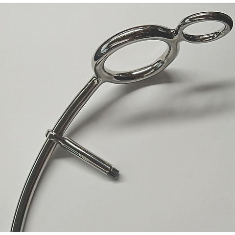 Steel Anal Hook With Cock Ring by Hell's Couture