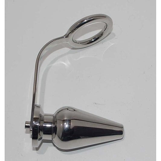Surgical Steel Anal Plug and Cock Ring Set by Hell's Couture
