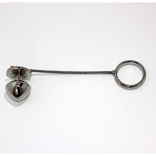 Metal Plug & Cock Ring by Hell's Couture